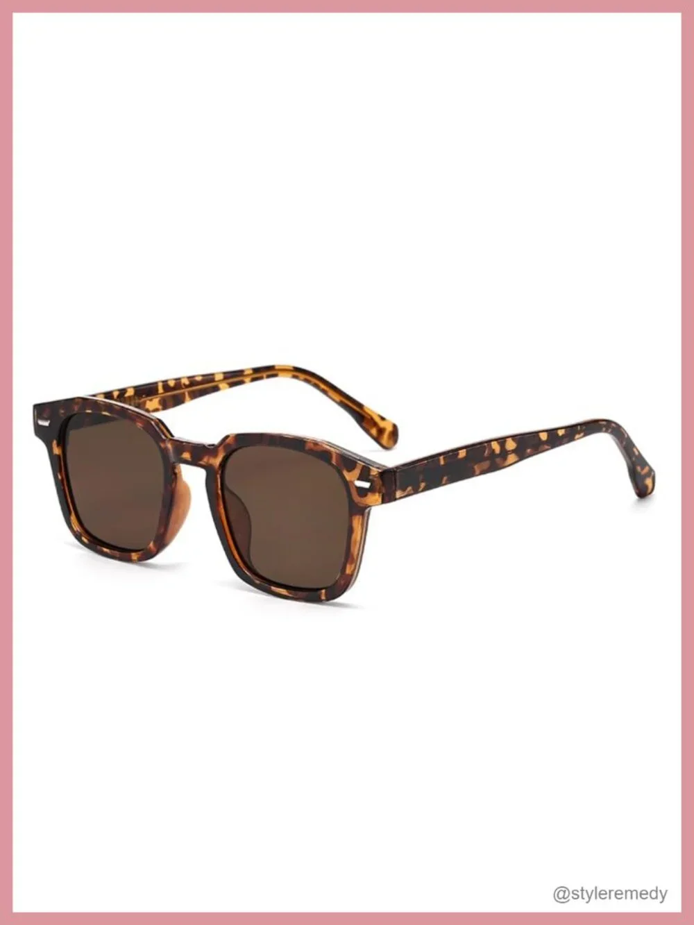 Retro Square Sunglasses with UV400 Protection Lightweight PC Frame Unisex